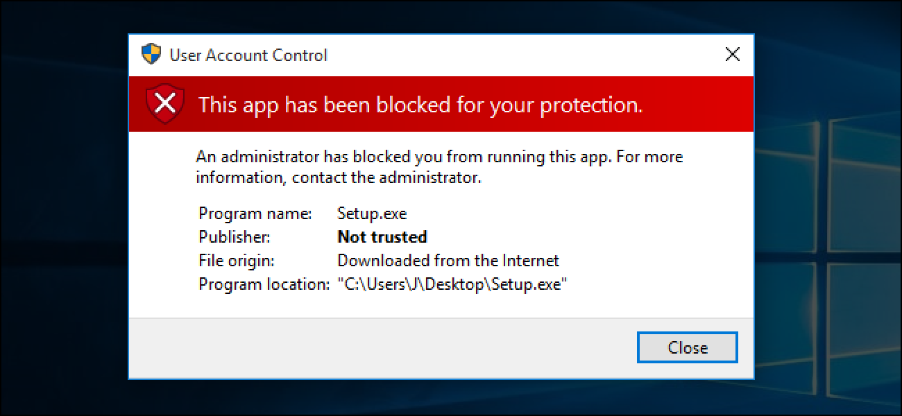 blocking apps on windows 10